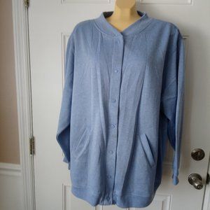 BLAIR Blue Snap Closure Jacket Coat Sz 2XL